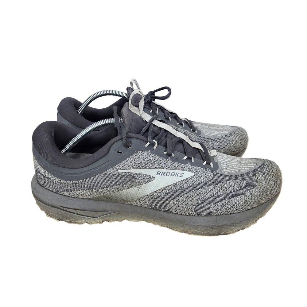Brooks Revel 7 Running Shoes Mens 14 D Gray Ebony Sneakers Comfort 1104351D014